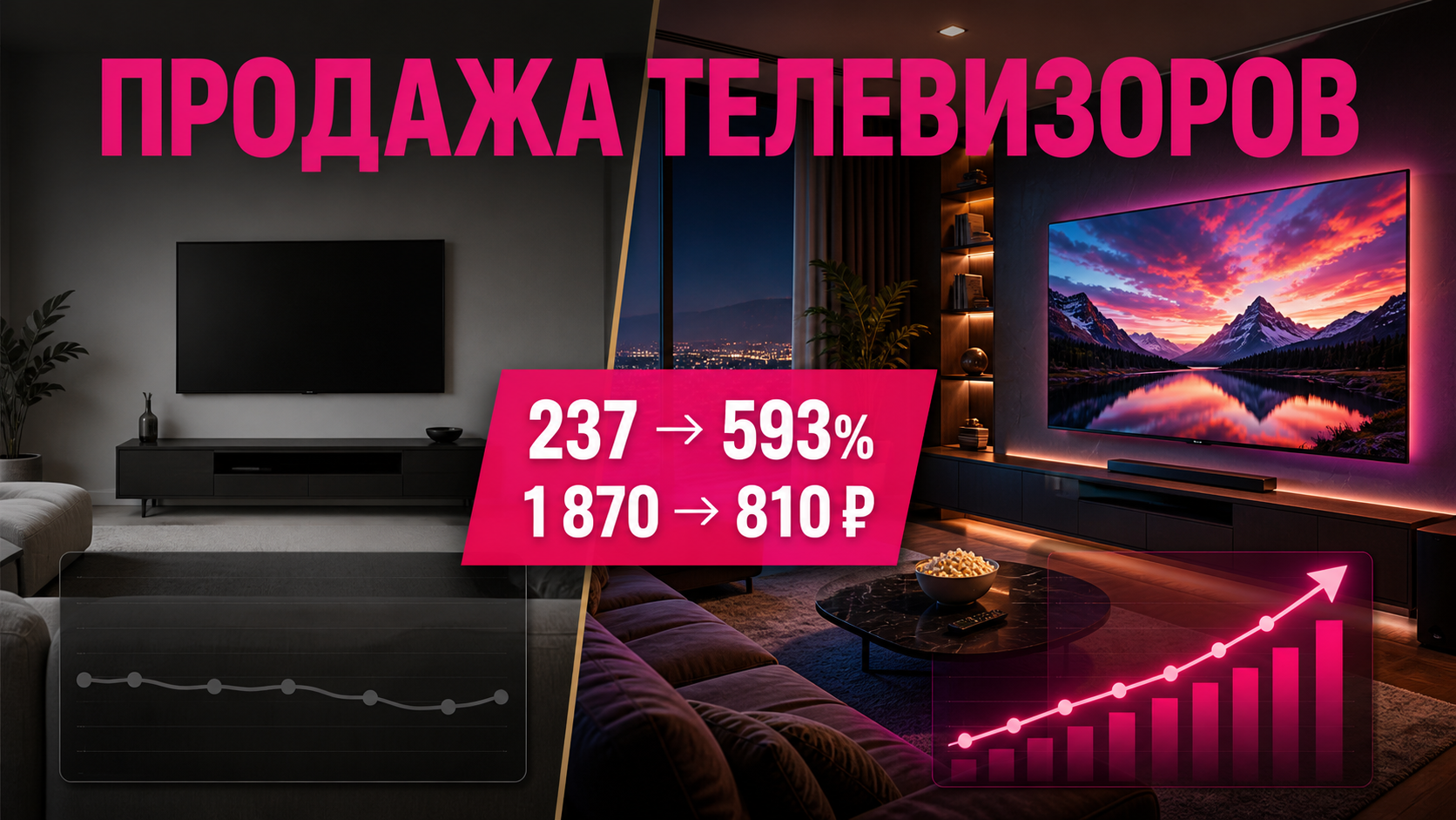 Баннер с результатами кейса